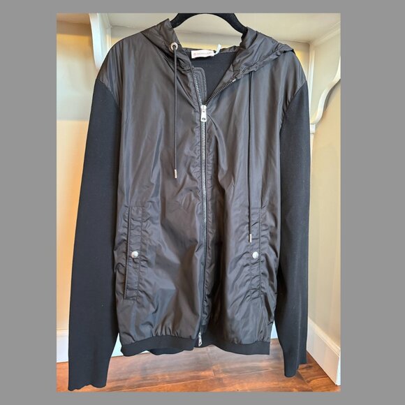 Moncler Black Hooded Cardigan Tricot XL